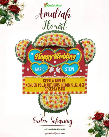 Papan Bunga Pernikahan Tosaran